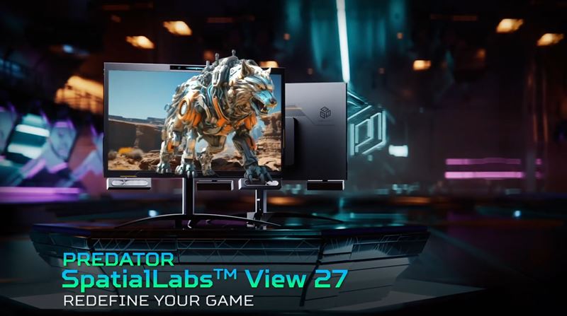 Acer Predator SpatialLabs View 27 bude hern 3D monitor