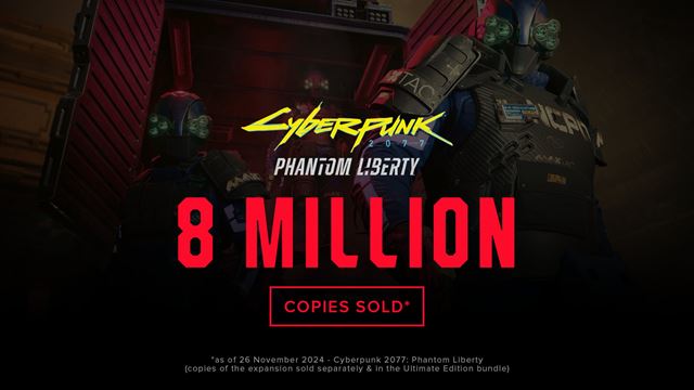 Cyberpunk predal 30 miliónov kusov, Phantom Liberty 8 miliónov