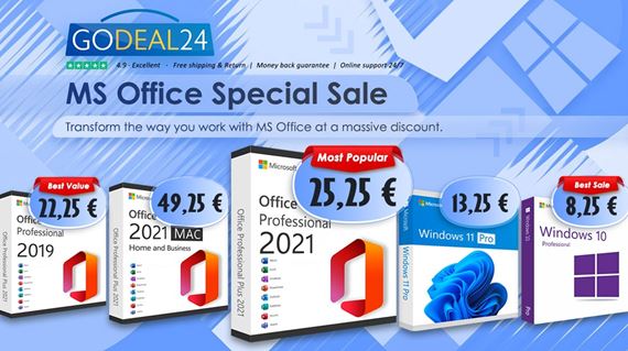Inovujte s doivotnm balkom Microsoft Office 2021 a Windows 11 na Godeal24, u od 10 !