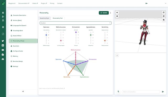 Convai ukázalo AI postavy na Unity Engine