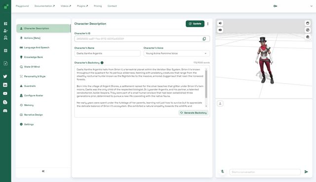 Convai ukázalo AI postavy na Unity Engine