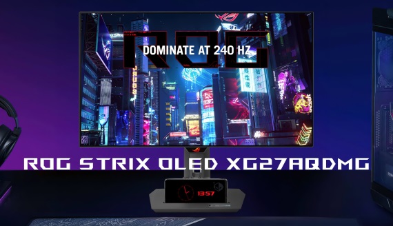 Asus predstavil WOLED monitor ROG Strix OLED XG27, pridva mu leskl obrazovku