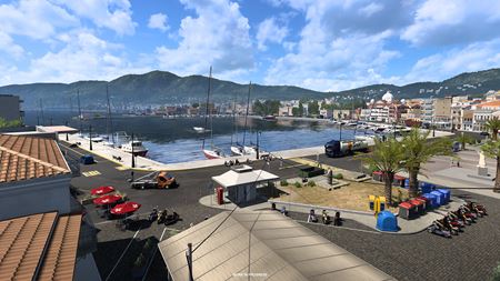 Euro Truck Simulator 2 ukazuje grécke mesto Mytilini