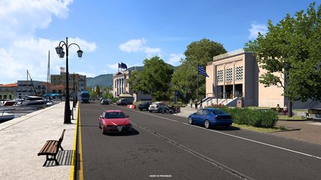 Euro Truck Simulator 2 ukazuje grécke mesto Mytilini