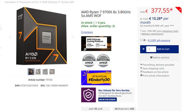 Predaje nových AMD procesorov nie sú dobré, týždeň po vydaní ceny klesajú