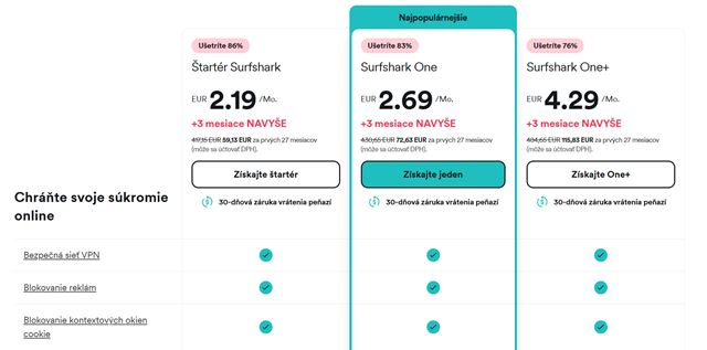 Surfshark VPN vás spraví na internete anonymným a neviditeľným a to už od 2.19 eur mesačne