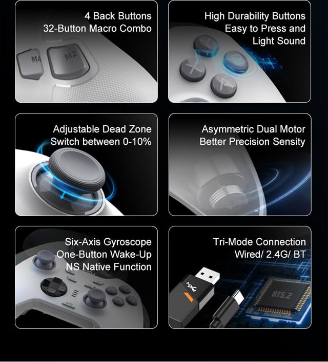 PXN prináša pôsobivý P5 gamepad s hall effect joystickmi a triggermi