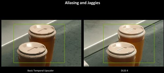 Ukážky vylepšení DLSS4 upscalingu oproti predchádzajúcej verzii