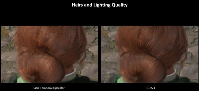 Ukážky vylepšení DLSS4 upscalingu oproti predchádzajúcej verzii