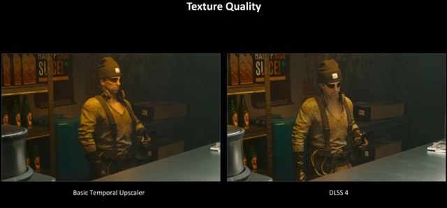 Ukážky vylepšení DLSS4 upscalingu oproti predchádzajúcej verzii