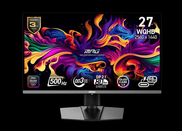 MSI ohlásilo svoj 27-palcový 4K QD-OLED monitor