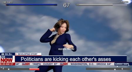 Na Steame vyšla kuriózna bitkárska hra Election FighterZ: Kamala vs Trump