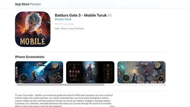 Baldur's Gate 3 sa objavil na iOS, ale je to podvod