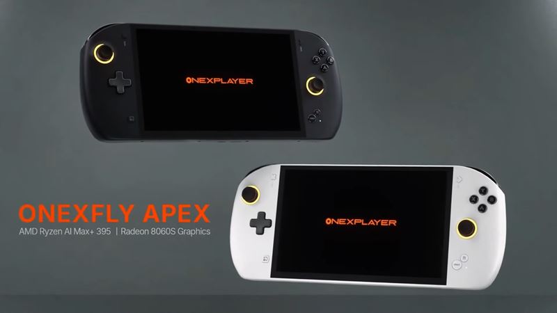 OneXFly Apex je výkonný handheld s kvapalinovým chladením a Ryzen AI Max+ 395