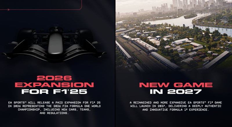 F1 26 nebude ako samostatná hra, príde len expanzia, až F1 27 bude nová hra