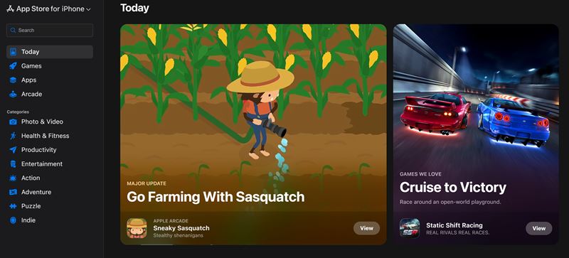 Apple spustil webovú verziu App Store