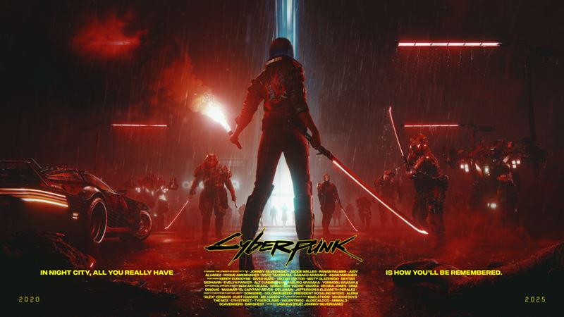Cyberpunk 2077 oslavuje 5 rokov