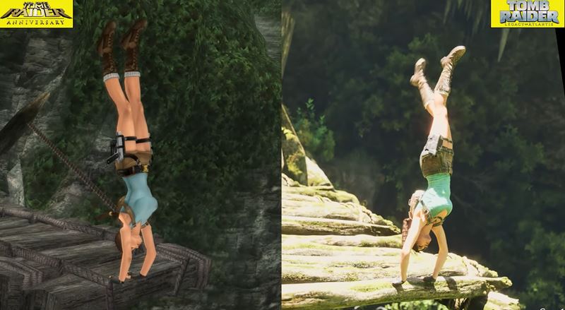 Tomb Raider Anniversary porovnaný s Tomb Raider: Legacy of Atlantis