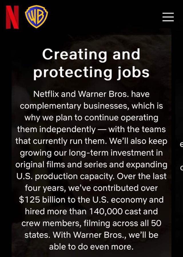 Warner Bros oficiálne zamietol ponuku Paramountu, Netflix rozbehol promo kampaň