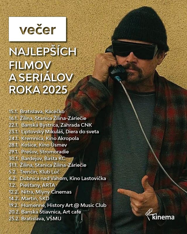 Tour: Večer najlepších filmov a seriálov roka 2025 s Petrom Konečným