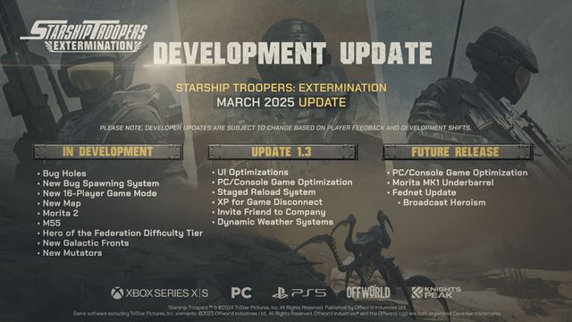 Starship Troopers: Extermination čakajú veľké zmeny a novinky