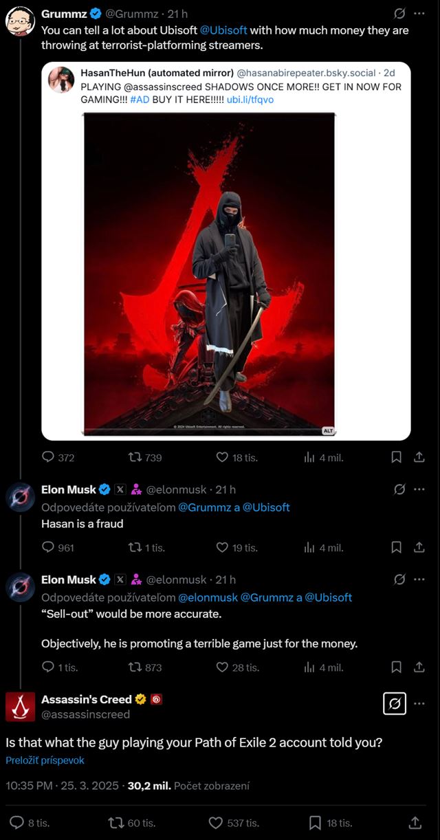 Assassin's Creed Shadows dostal nečakanú reklamu