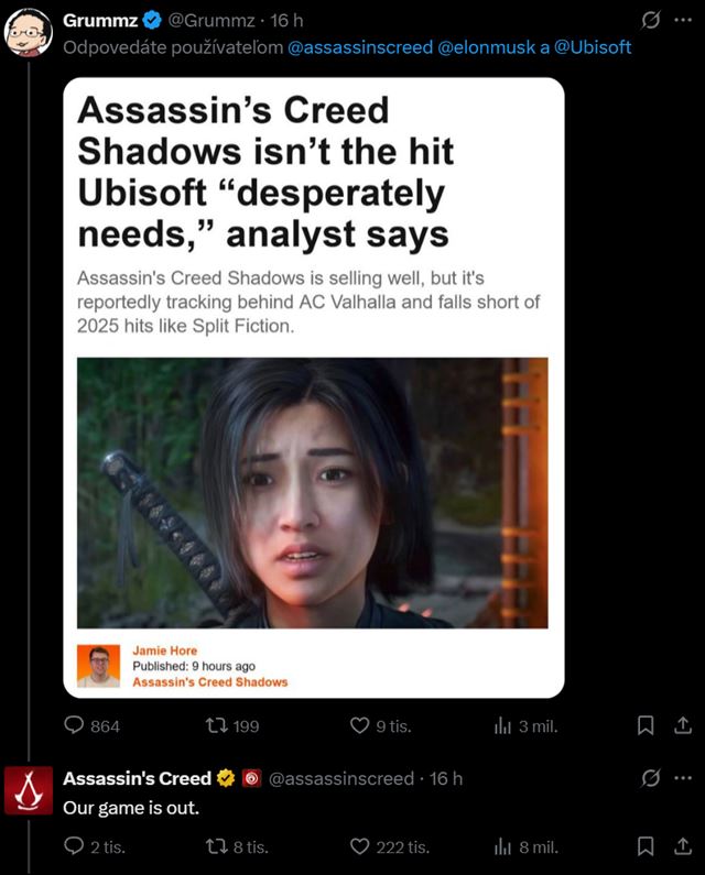 Assassin's Creed Shadows dostal nečakanú reklamu