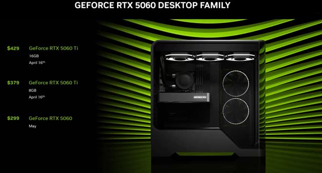 Nvidia predstavuje Geforce RTX 5060 a RTX 5060 Ti karty, prichádzajú aj notebooky s RTX 5060 čipmi