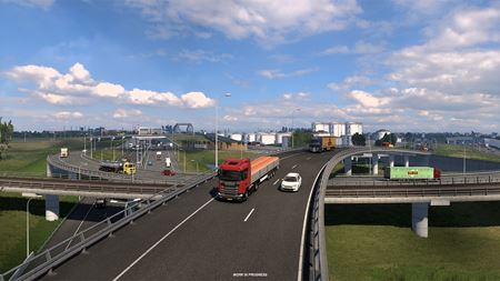 Euro Truck Simulator 2 ukazuje prístav v Rotterdame z pripravovaného Benelux reworku