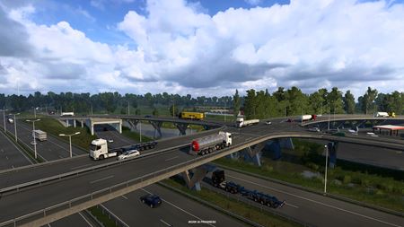 Euro Truck Simulator 2 ukazuje prístav v Rotterdame z pripravovaného Benelux reworku