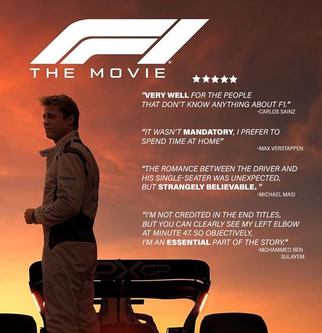 F1 film dostal prvé hodnotenia od samotných pilotov F1
