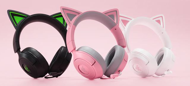 Razer predstavil novú sériu Kraken Kitty V3 heatsetov s mačacími uškami a univerzálnou konektivitou