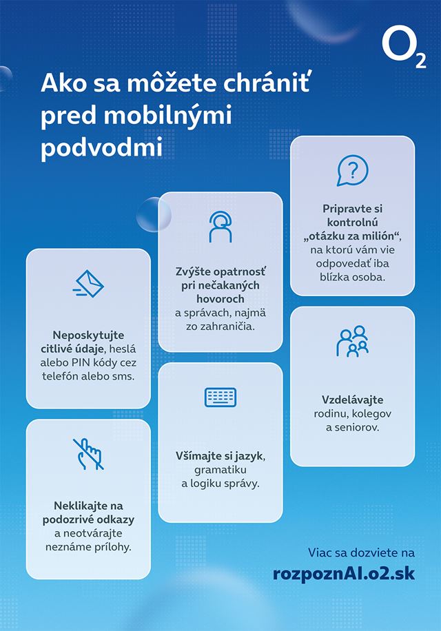 Umelá inteligencia zvyšuje sofistikovanosť podvodov cez telefón. O2 chráni zákazníkov a štartuje edukačnú kampaň „Otázka za milión“