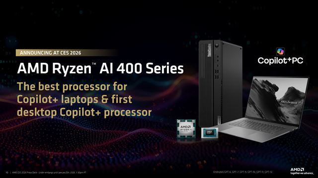 AMD Ryzen AI 400 Gorgon Point je Strix Point refresh s vyššími taktmi, 60 TOPS a rýchlejšími pamäťami