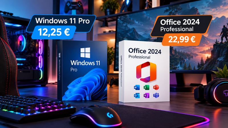 Vylepšite si PC za nízku sumu: MS Office 2024 za 22,99 € a Windows 11 Pro za 12,25 €