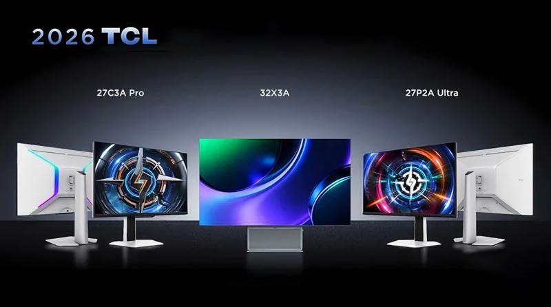 TCL predstavil nové OLED a Mini LED monitory pre rok 2026, medzi nimi aj model s režimom 1040 Hz
