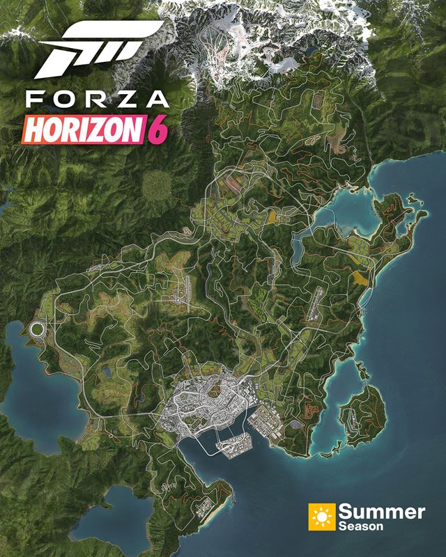 Mapa Forza Horizon 6 predstavená