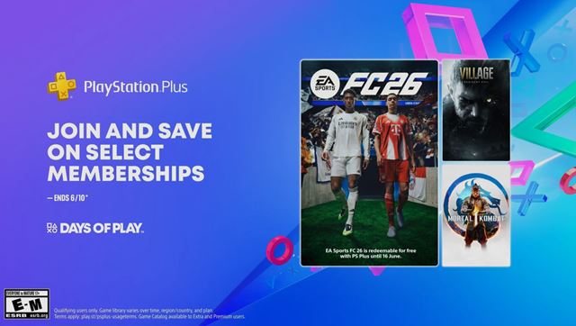 PS Plus hry predstavené, zároveň začína Days of Play 2026