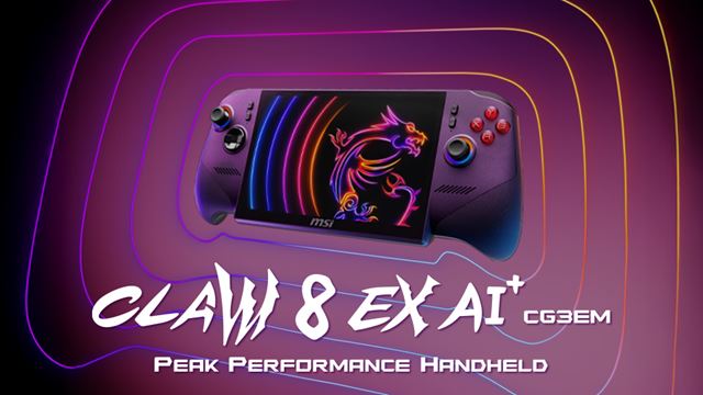 MSI predstavil Claw 8 EX AI handheld s Intel Arc G3 Extreme grafikou a aj nové edície notebookov