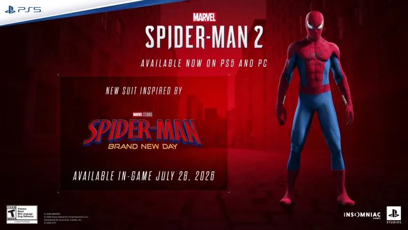 Marvel’s Spider-Man 2 dostane nový kostým z filmu Spider-Man: Brand New Day