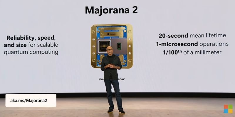 Microsoft predstavil kvantový procesor Majorana 2