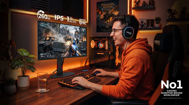 AOC predstavilo GAMING 25G4ZR, 24,5-palcový IPS monitor s 260 Hz refreshom
