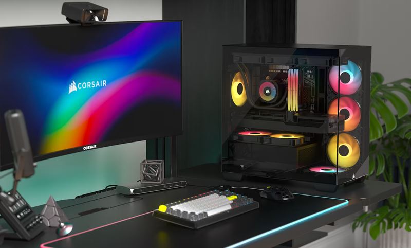 Corsair 2800X RS-R ARGB micro-ATX skrinka s podporou 410 mm GPU 360 mm radiátora