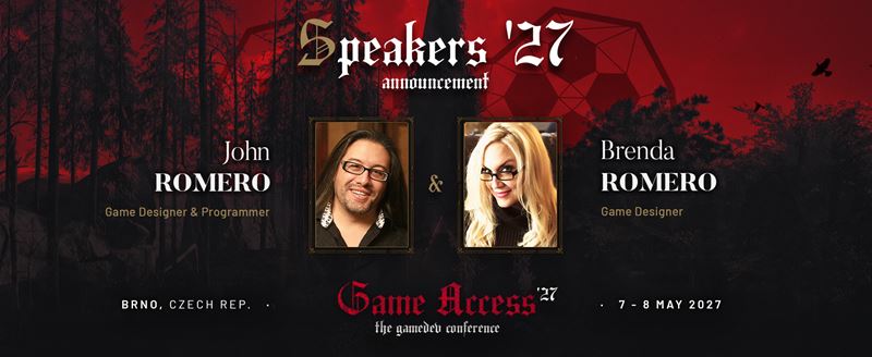 Game Access 2027 odštartoval odhaľovanie hostí. Do Brna sa vrátia John a Brenda Romero