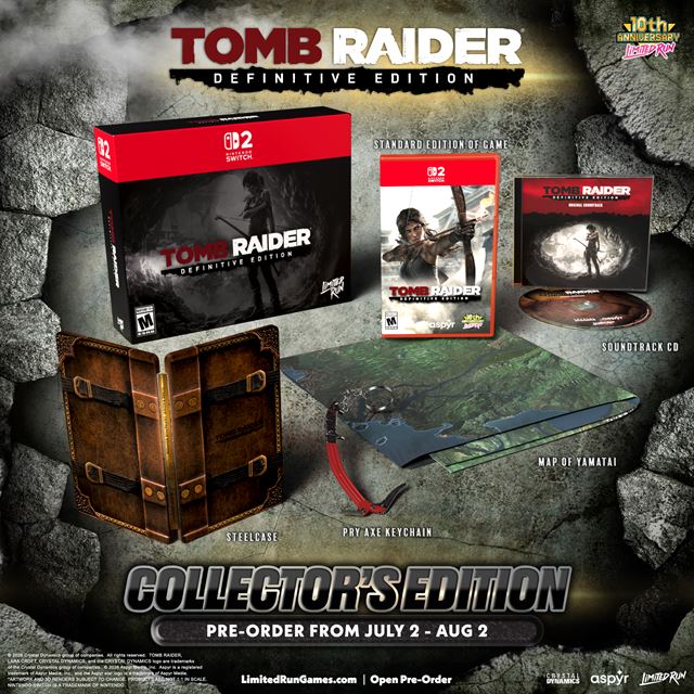 Tomb Raider Definitive Edition vyjde prvýkrát fyzicky na Nintendo Switch 2