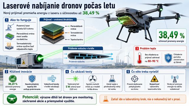 Drony sa budú môcť nabíjať aj laserom, môžu zostať vo vzduchu bez prestávky