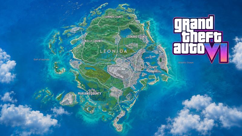 Takto má vyzerať mapa GTA VI, objavili sa aj leaknuté videá