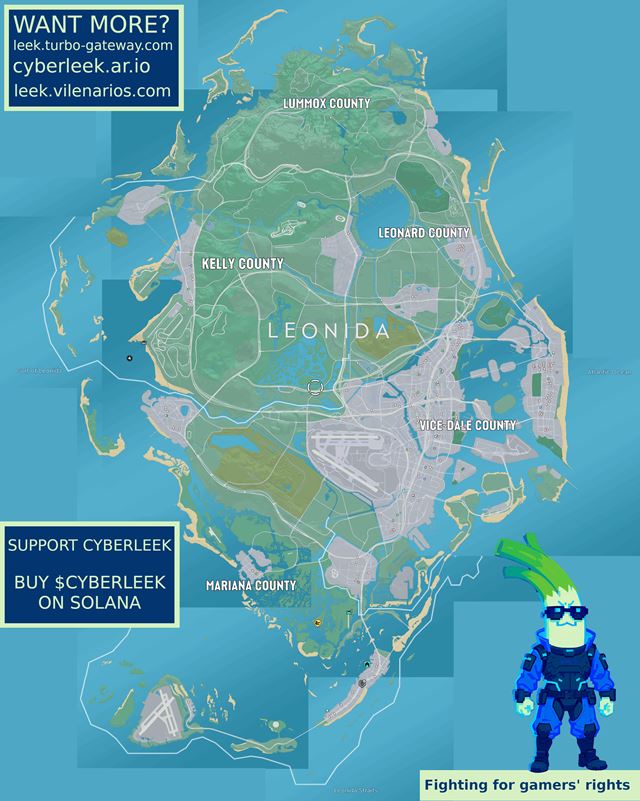 Takto má vyzerať mapa GTA VI, objavili sa aj leaknuté videá