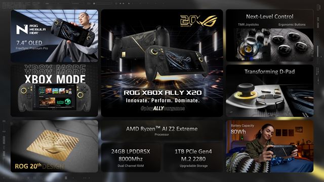 ASUS ROG Xbox Ally X20 dostal cenu, ponúkne OLED a magnetické páčky