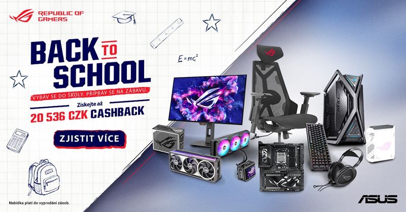 ASUS spustil Back to School cashback, pri nákupe hardvéru môžete získať späť aj 850 eur